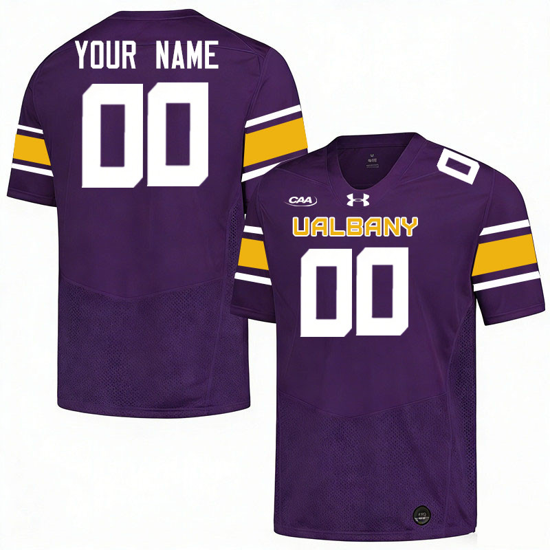 Custom UAlbany Great Danes Name And Number College Football Jerseys-Purple
